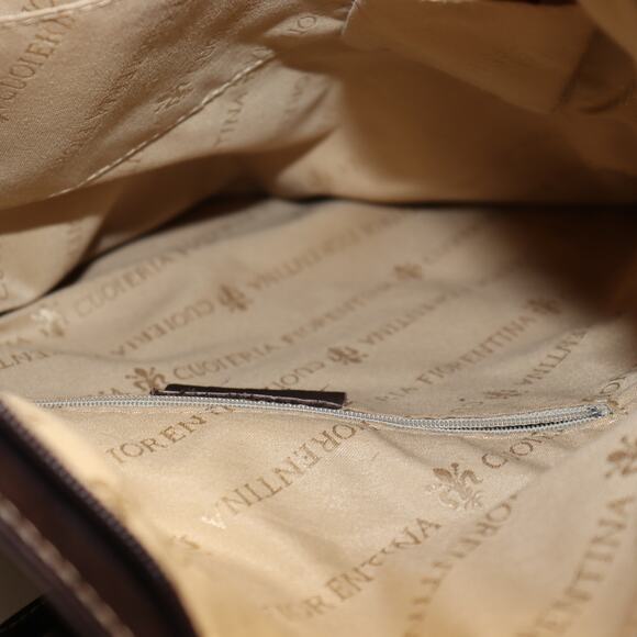 Cuoieria Fiorentina Designer Handbag/Purse Handcrafted Italy (Dark Brown) - Picture 5 of 11